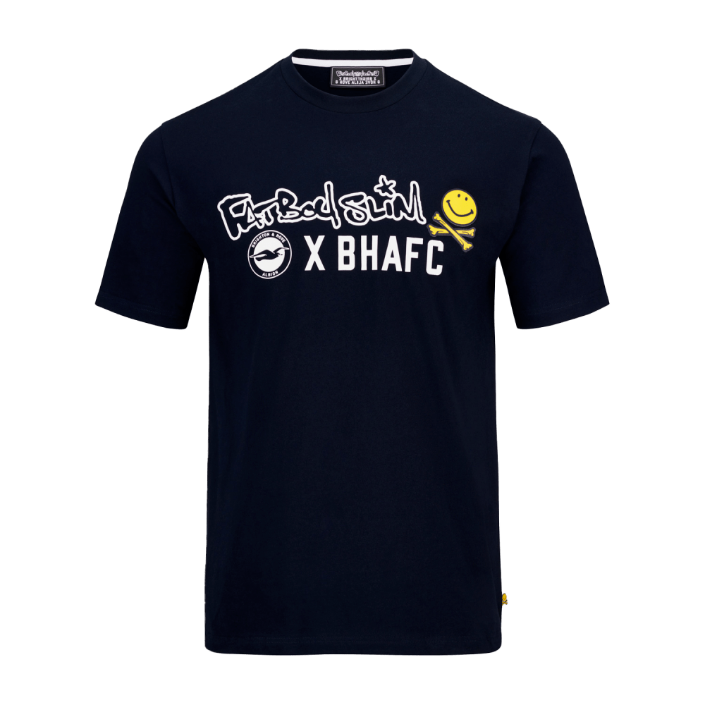 Adults Navy BHAFC x FBS Tee by Fatboy Slim