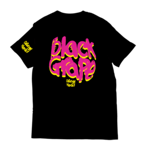 Orange Head Black T-Shirt - Black Grape