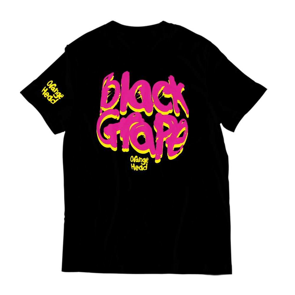 Orange Head Black T-Shirt by Black Grape