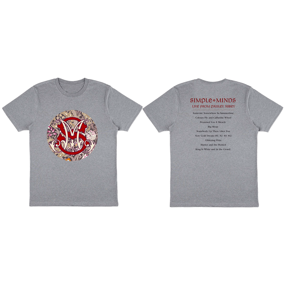 New Gold Dream - Live From Paisley Abbey Emblem Grey T-Shirt by Simple Minds