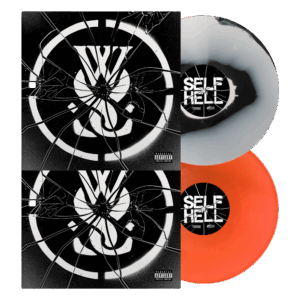 SELF HELL Black White Swirl Vinyl + Transparent Neo Orange Vinyl by While She Sleeps