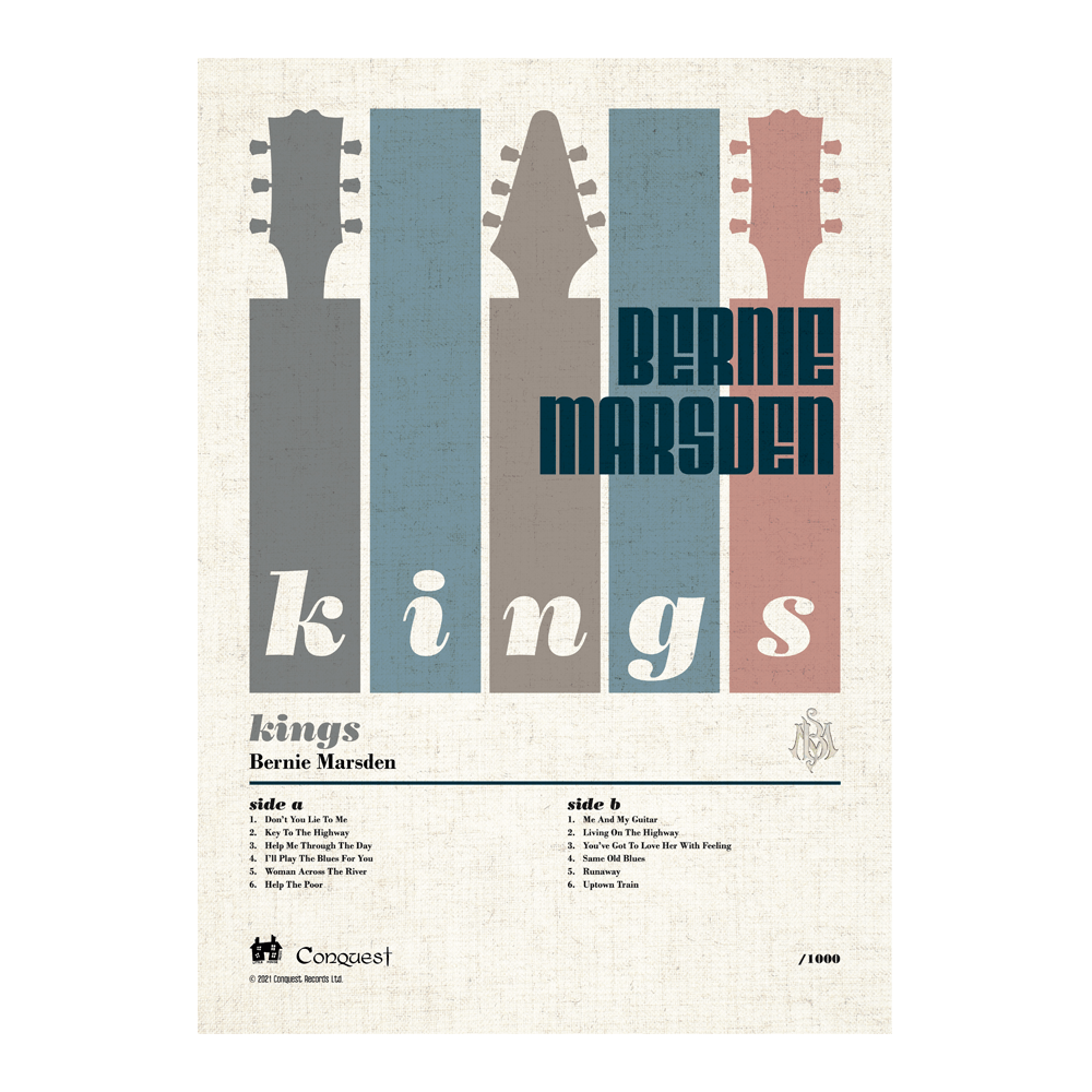 Kings - Limited Edition Numbered Lithographic Print by Bernie Marsden