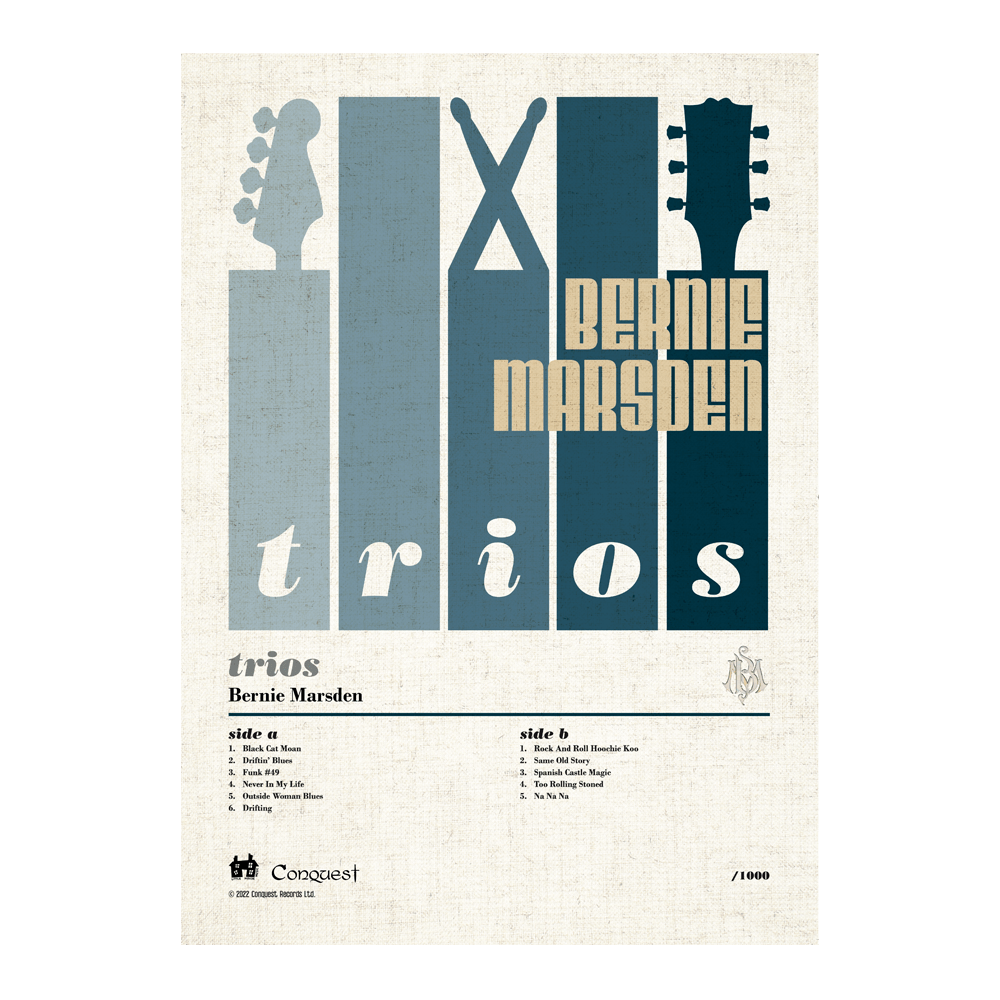Trios - Limited Edition Numbered Lithographic Print by Bernie Marsden