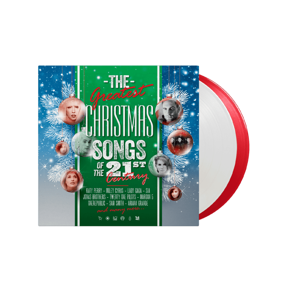 Greatest Christmas Songs Of The 21st Century White & Red Double Heavyweight Vinyl by Various Artists