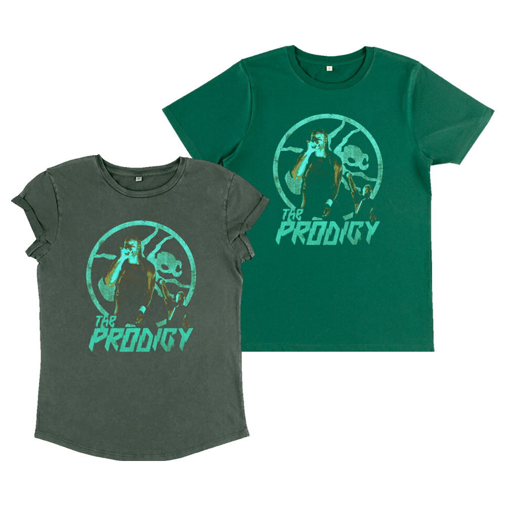 Prodigy Attack Mode Photo T-Shirt - Green (Mens & Womens Available) by The Prodigy