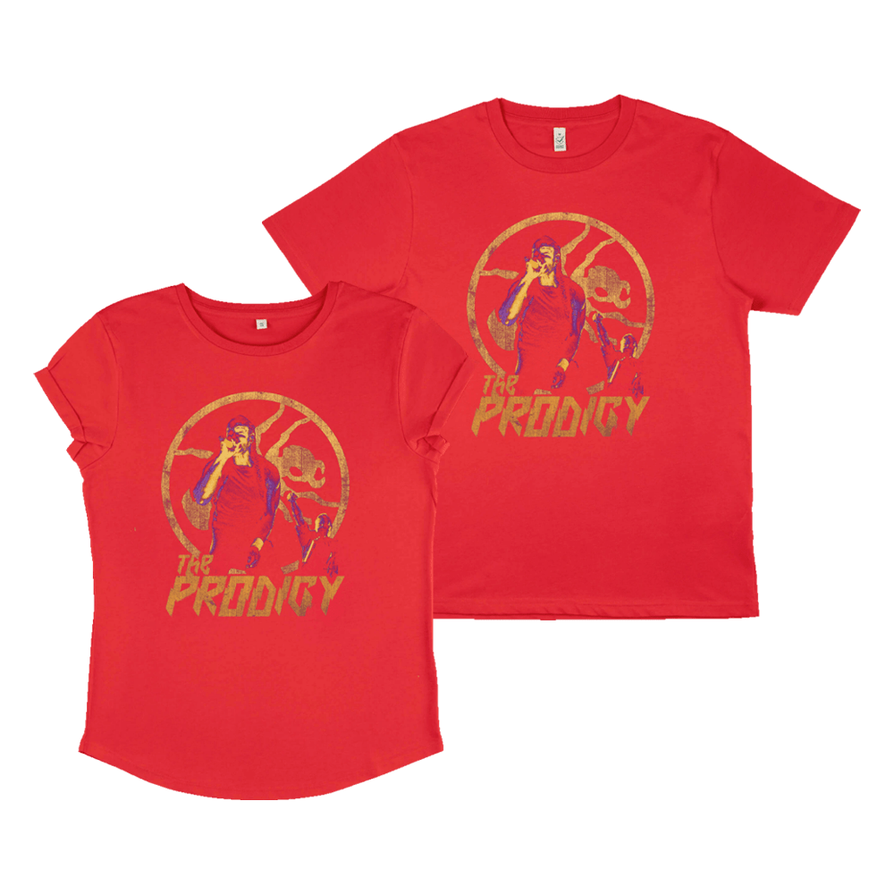 Prodigy Attack Mode Photo T-Shirt - Red (Mens & Womens Available) by The Prodigy