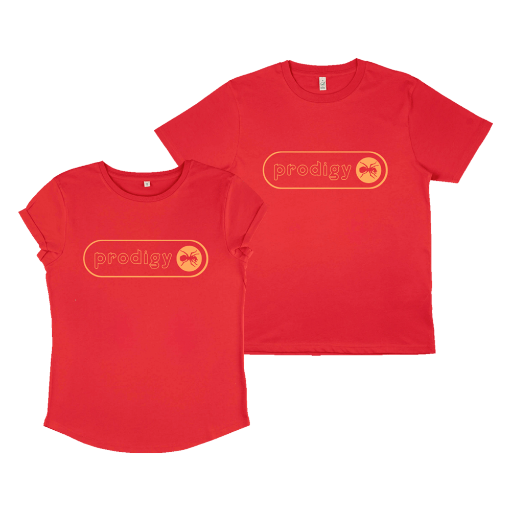 Prodigy Lozenge Logo T-Shirt - Red (Mens & Womens Available) by The Prodigy