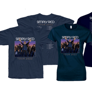 2022 Tour T Shirt With February Dates Back Print by Simply Red
