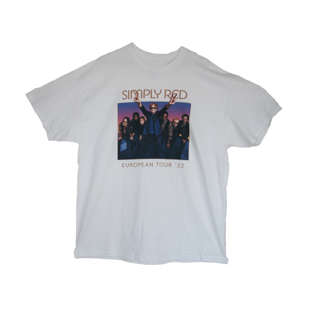 Europe 22 White T Shirt by Simply Red