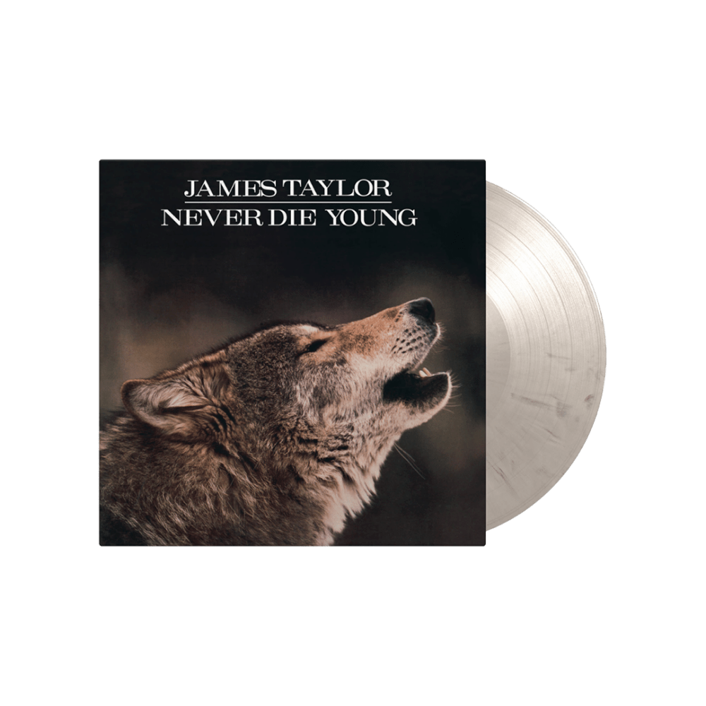 Never Die Young White & Black Marbled Heavyweight Vinyl by James Taylor