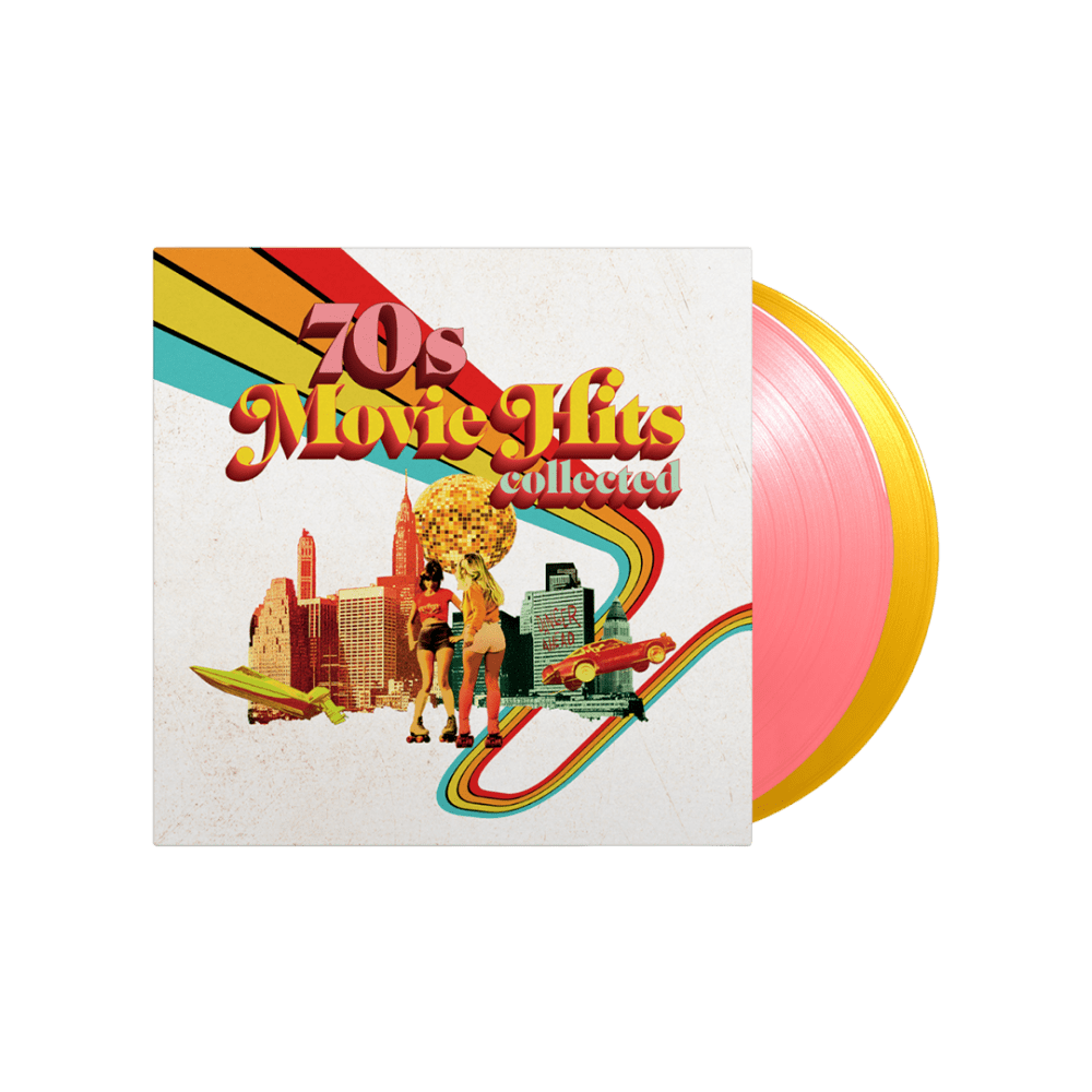 70s Movie Hits Collected Pink & Yellow Double Heavyweight Vinyl by Various Artists