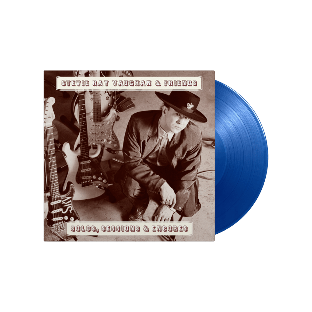 Solos, Sessions & Encores Translucent Blue Double Heavyweight Vinyl by Stevie Ray Vaughan and Friends