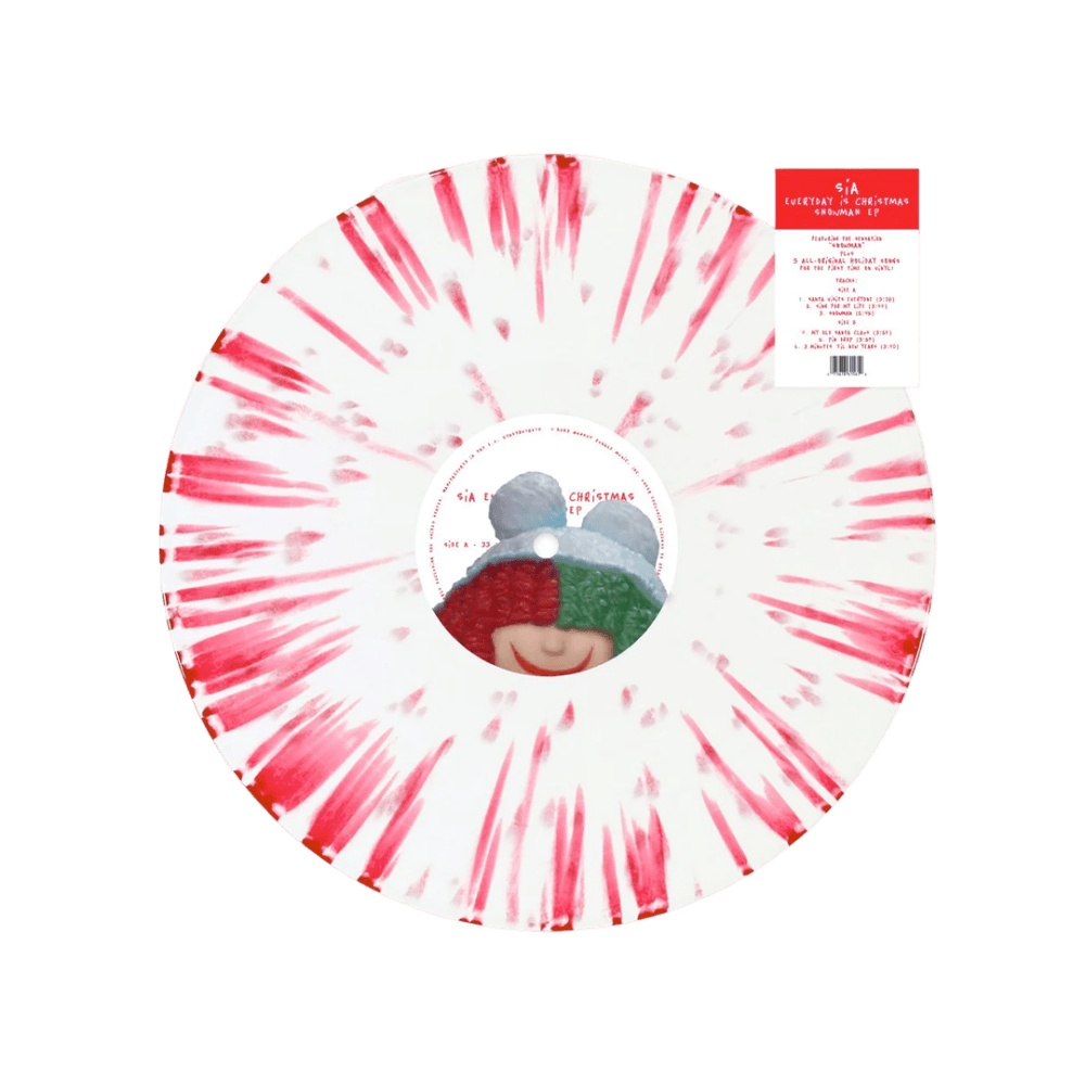 Everyday Is Christmas Snowman EP RSD BF 23 Red & White Splatter Vinyl by Sia
