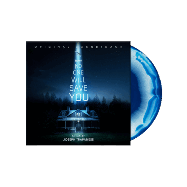 No One Will Save You Blue & White Swirl Coloured Heavyweight Vinyl - Joseph Trapanese