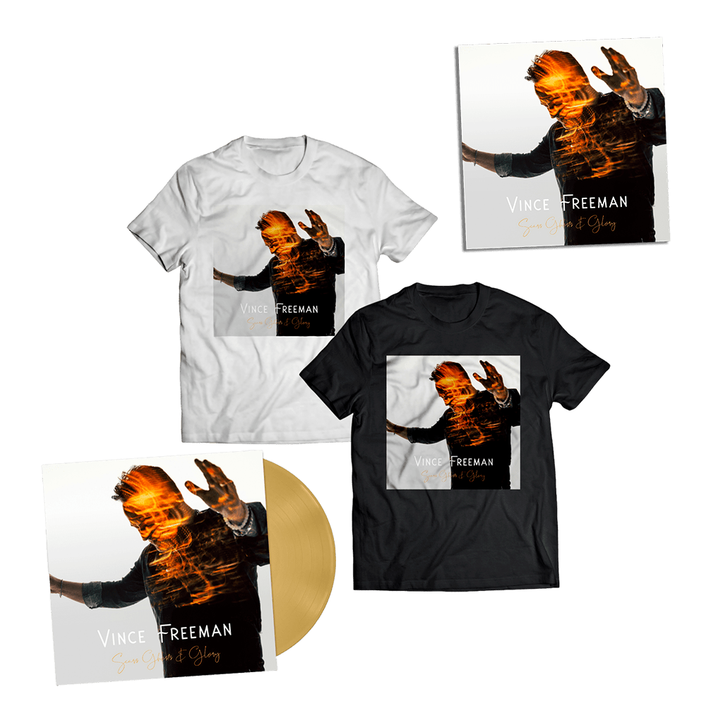Scars, Ghosts & Glory (Signed) Gold Vinyl + T-Shirt + Print by Vince Freeman