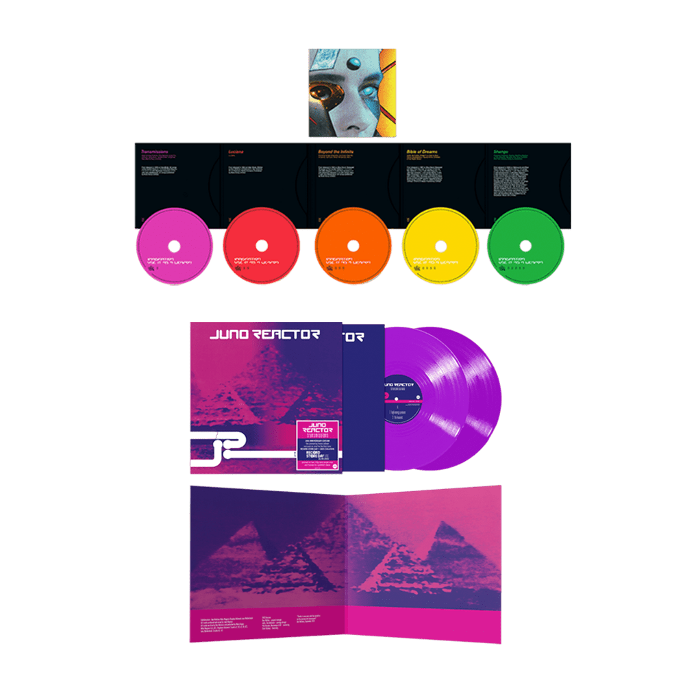 Imagination, Use It As A Weapon (Signed Edition) 5CD + Transmissions 30th Anniversary Edition RSD 2023 Neon Purple 2LP by Juno Reactor