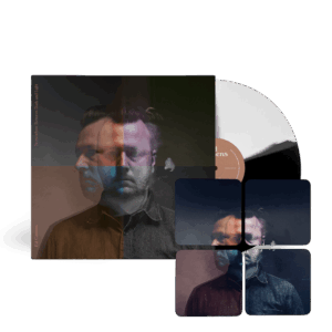 Somewhere Between Dark and Light (Black / White) Vinyl + Coaster Set by Ed Cosens