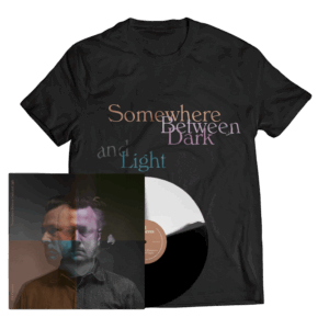 Somewhere Between Dark and Light T-Shirt + (Black / White) Vinyl by Ed Cosens