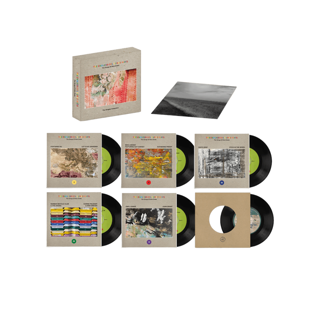 The Endless Coloured Ways: The Songs Of Nick Drake - The Singles Collection RSD 2024 7" Vinyl Boxset" by Various Artists & Nick Drake