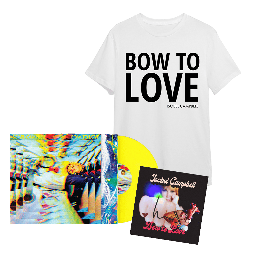 Bow To Love Yellow Vinyl + Title T-Shirt by Isobel C&bell