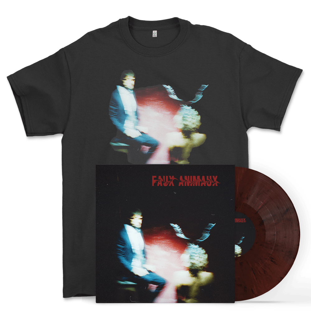 Faux Animaux Splatter Vinyl + Faux Animaux Black T-Shirt by Blue Violet