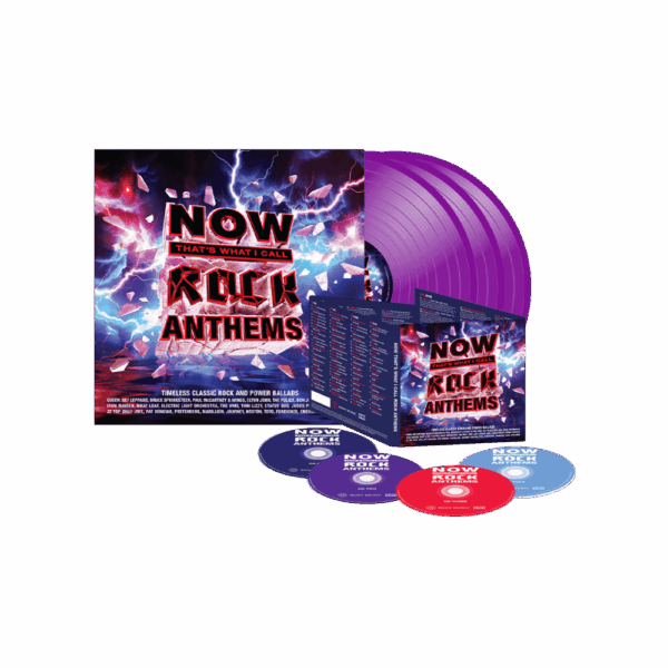 NOW That's What I Call Rock Anthems Neon Violet 4LP + 4CD - Various Artists