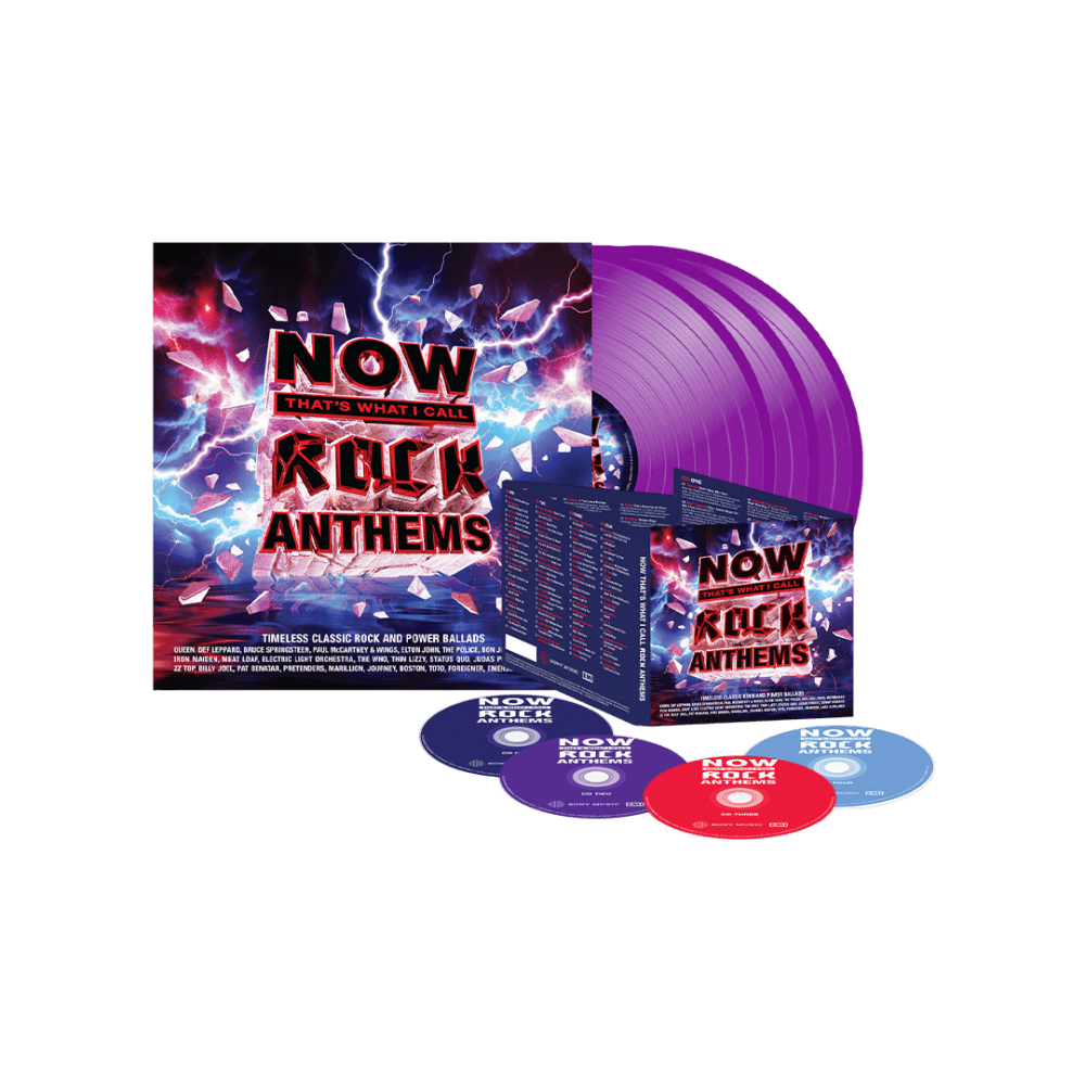 NOW That's What I Call Rock Anthems Neon Violet 4LP + 4CD by Various Artists
