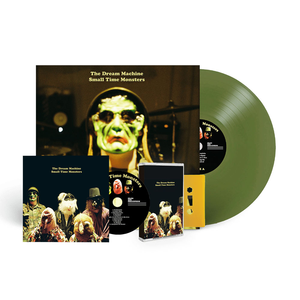 Small Time Monsters Golden Bough Edition Vinyl (Choice of Alternative Cover) + CD + Brick Yellow Cassette with Signed Print by The Dream Machine