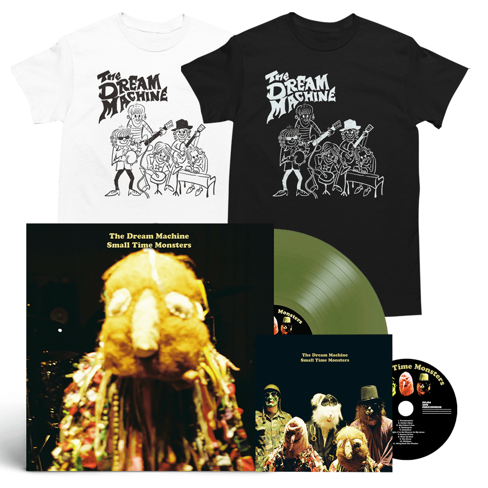 Small Time Monsters Golden Bough Edition Vinyl (Choice of Alternative Cover) + CD + T-Shirt with Signed Print by The Dream Machine