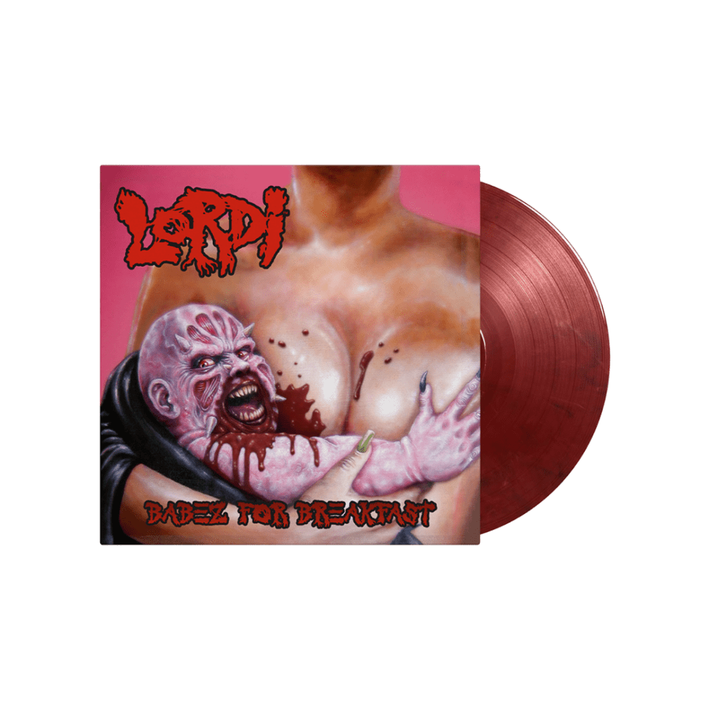 Babez For Breakfast Blood Red & Black Marbled Heavyweight Vinyl by Lordi