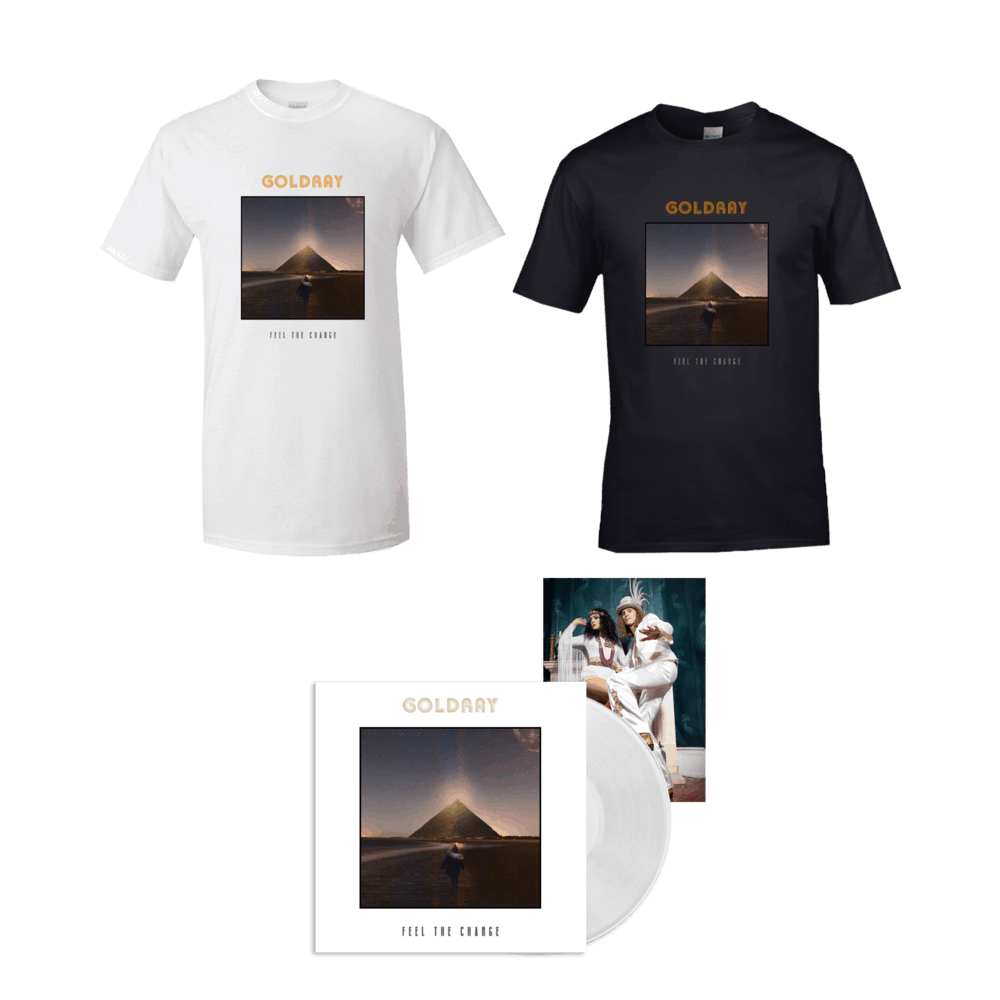 Feel The Change - White Gatefold Vinyl + T-Shirt Bundle by Goldray