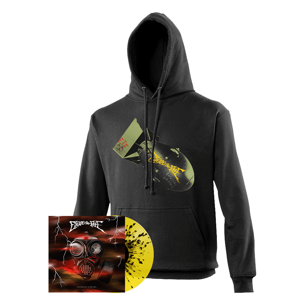 Chemical Warfare Yellow Splatter Vinyl + Chemical Warfare Hoody by Escape The Fate