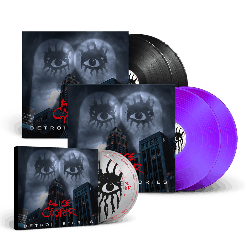 Detroit Stories CD/DVD + Purple Double Vinyl + Black Double Vinyl by Alice Cooper