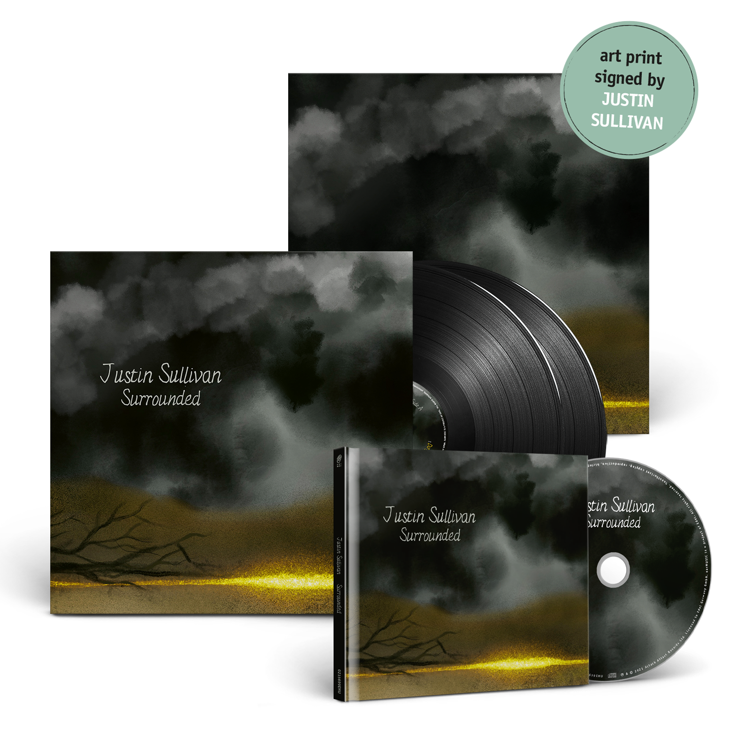 Surrounded CD Mediabook + 2LP Gatefold (Inc Signed Art Print) by Justin Sullivan