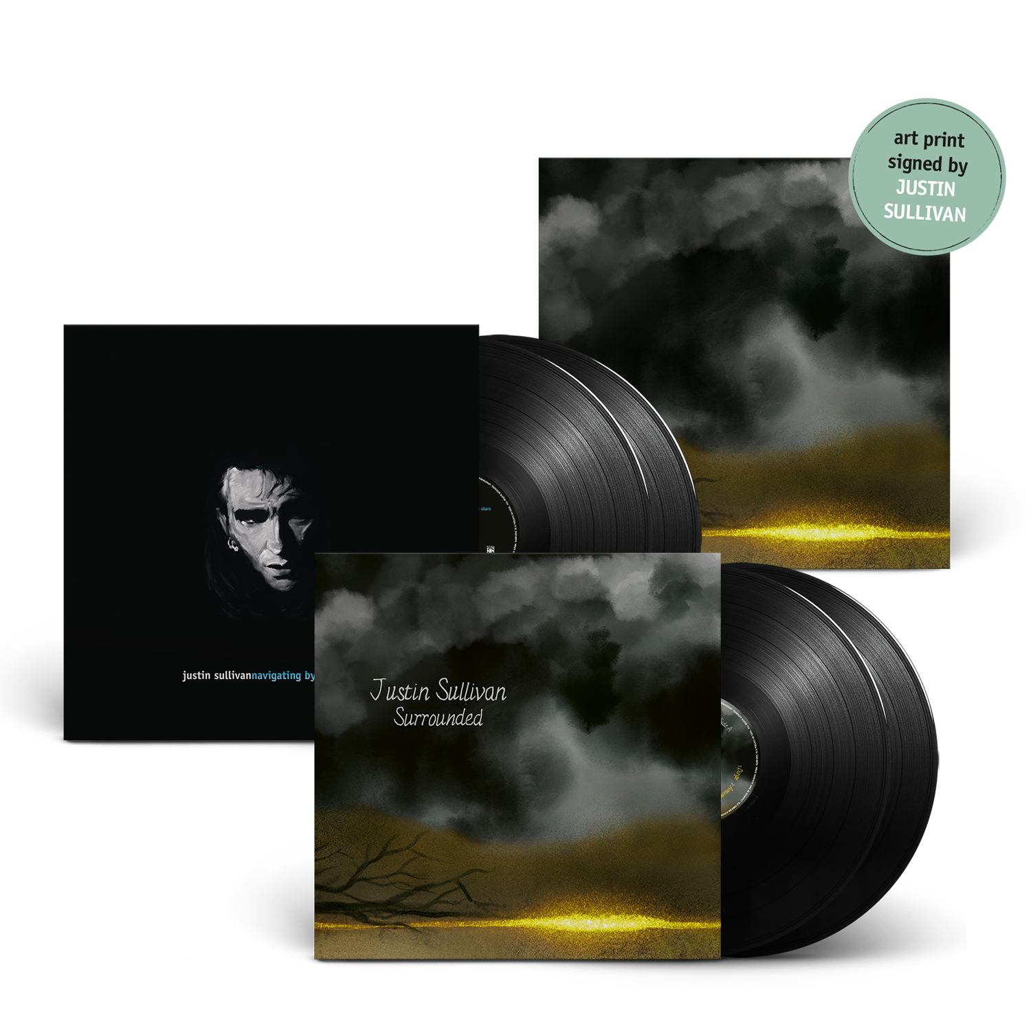 Surrounded 2LP Gatefold + Navigating By The Stars 2LP Gatefold (Inc Signed Art Print) by Justin Sullivan