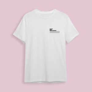 White Logo T-Shirt by Run On Records
