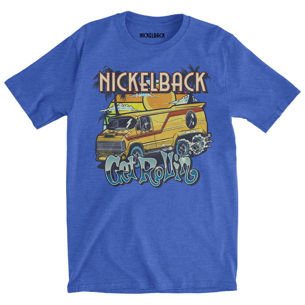 Get Rollin' Cover Royal Blue T-Shirt - Nickelback