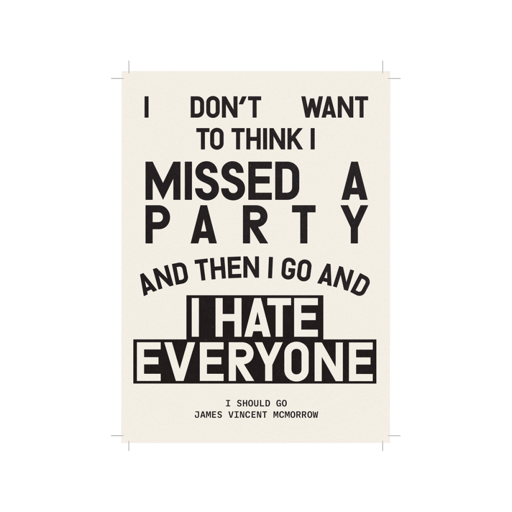 I Should Go Lyric Print - James Vincent McMorrow