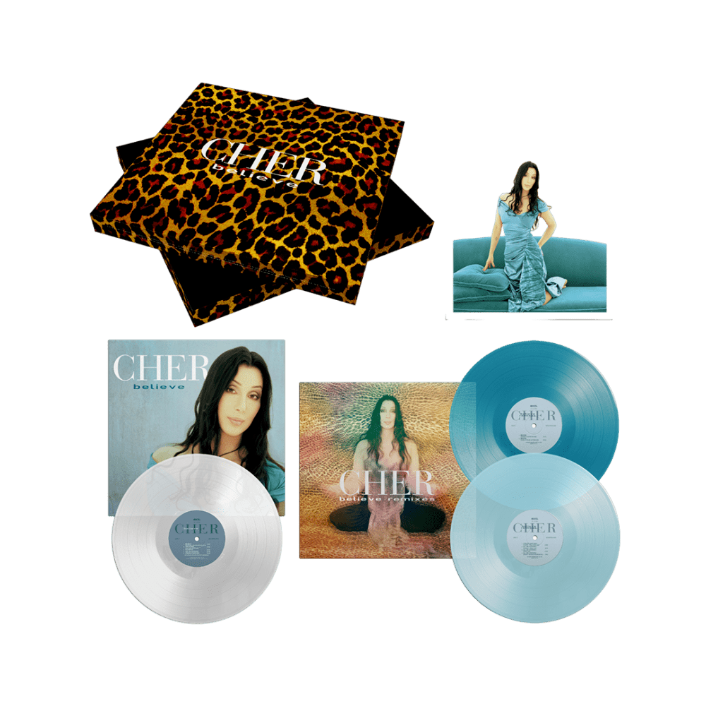 Believe 25th Anniversary Deluxe Edition Clear + Sea Blue + Light Blue Coloured Boxset - Cher