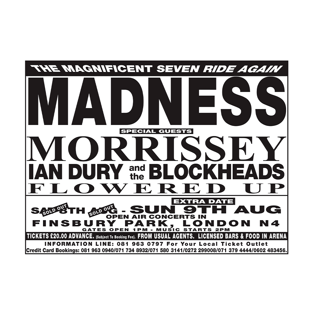 Limited Edition A3 Print (Signed by Suggs) - Madness