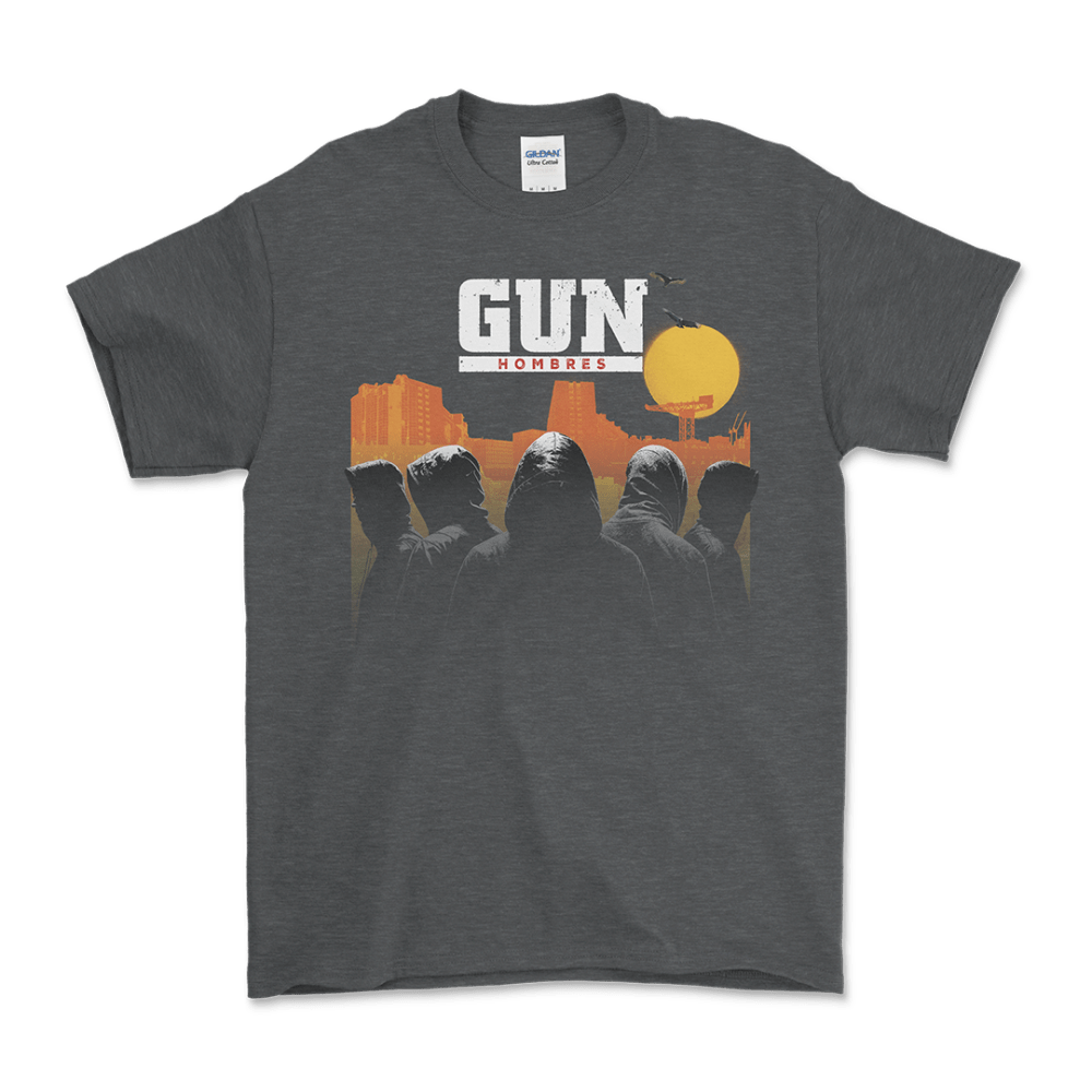 Hombres Charcoal T-Shirt - Gun