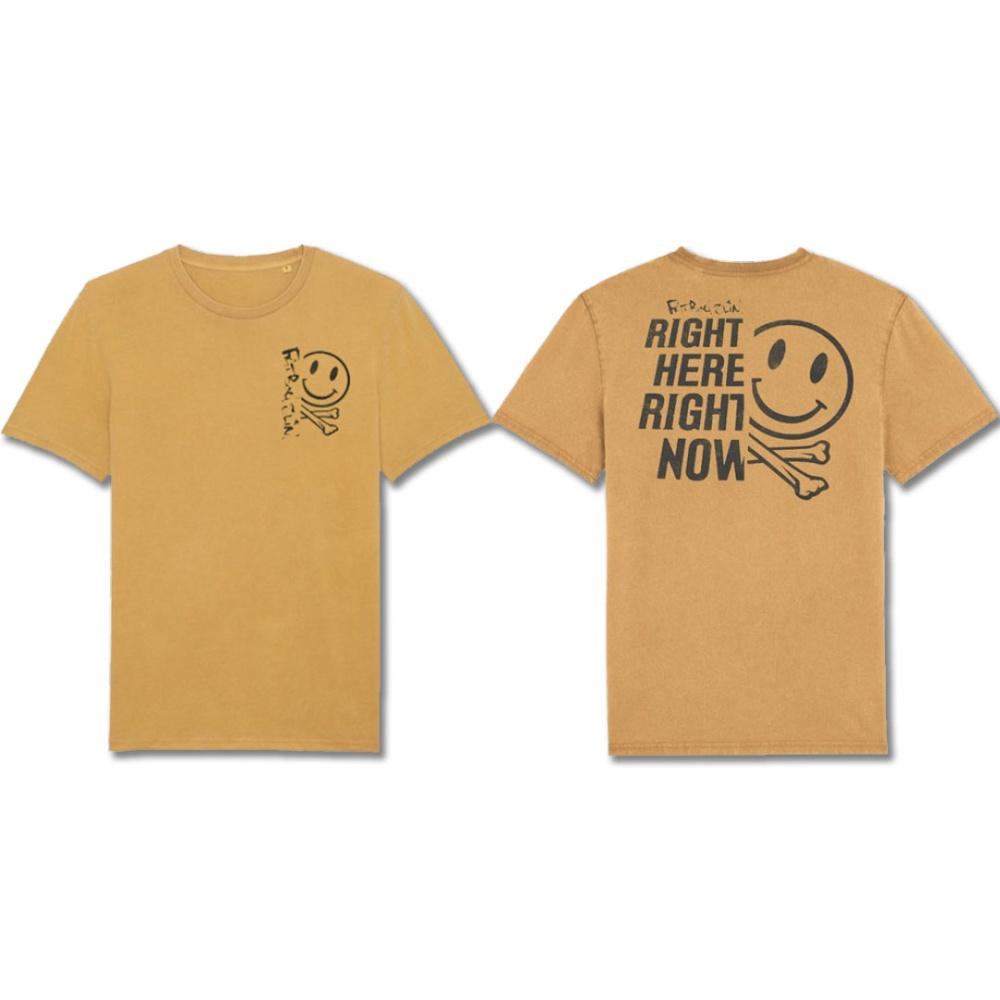 Ochre 'Right Here, Right Now Smiley' T-Shirt - Fatboy Slim