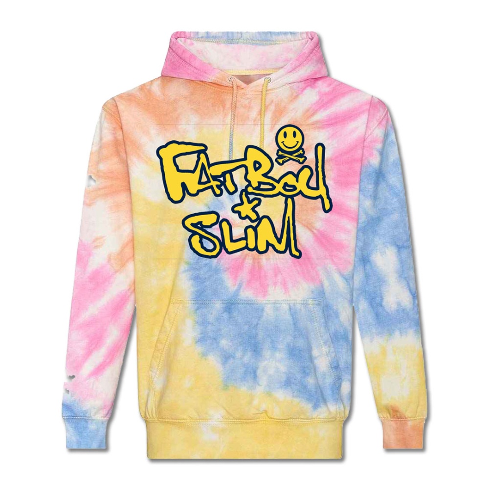 Rainbow 'Tie Dye Logo' Tie Dye Hooded Sweatshirt - Fatboy Slim