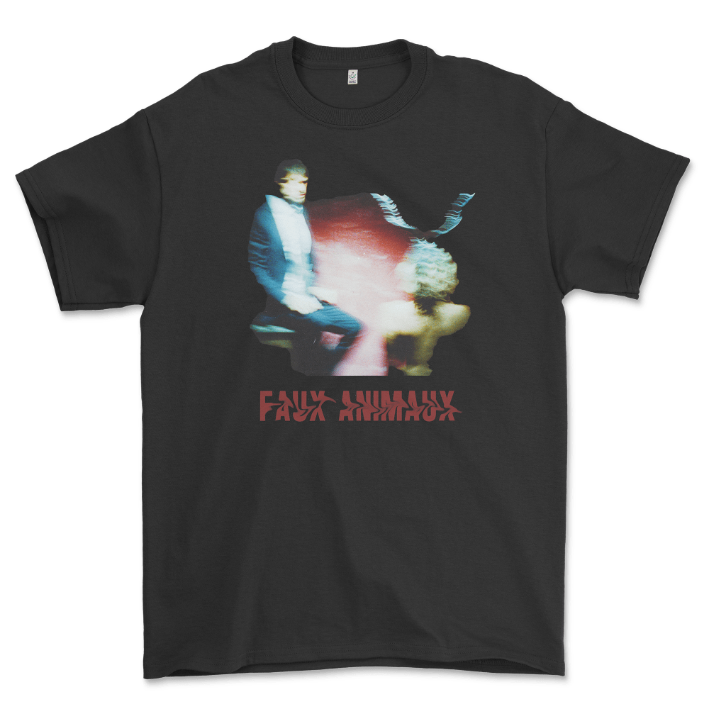 Faux Animaux Black T-Shirt - Blue Violet