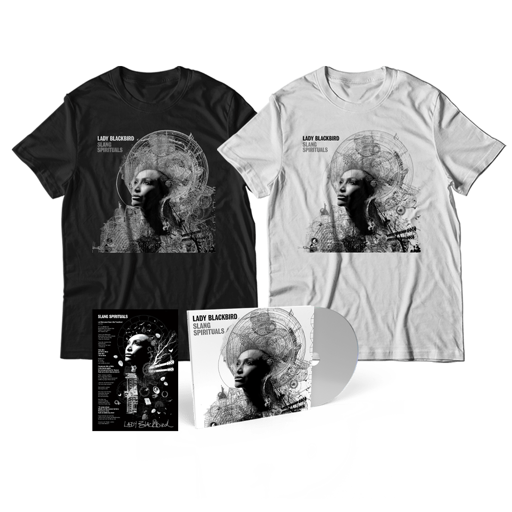 Slang Spirituals CD + T-Shirt [Inc Signed Poem Print] - Lady Blackbird