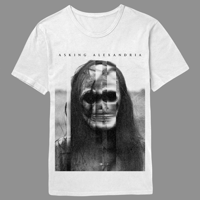 The Black Album White T-Shirt - Asking Alexandria