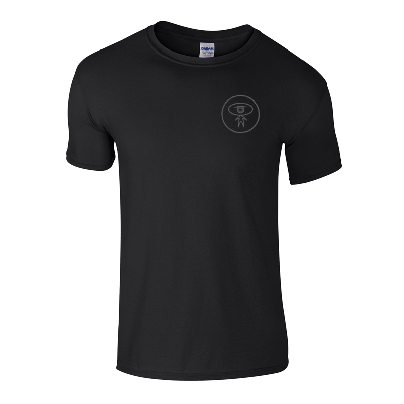 Grey On Black Small Logo T-Shirt - Dilated Peoples