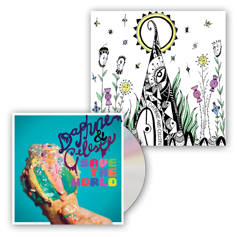 Daphne & Celeste Save The World CD + A5 Art Print - Daphne & Celeste