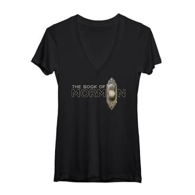 Ladies Logo V-Neck T-Shirt - Book Of Mormon