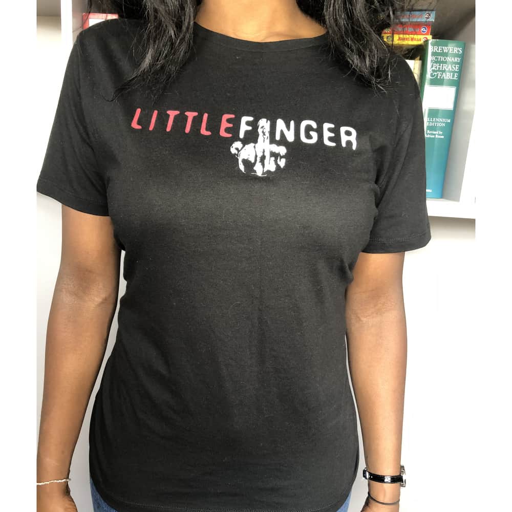 Ladies Black T-Shirt - Little Finger